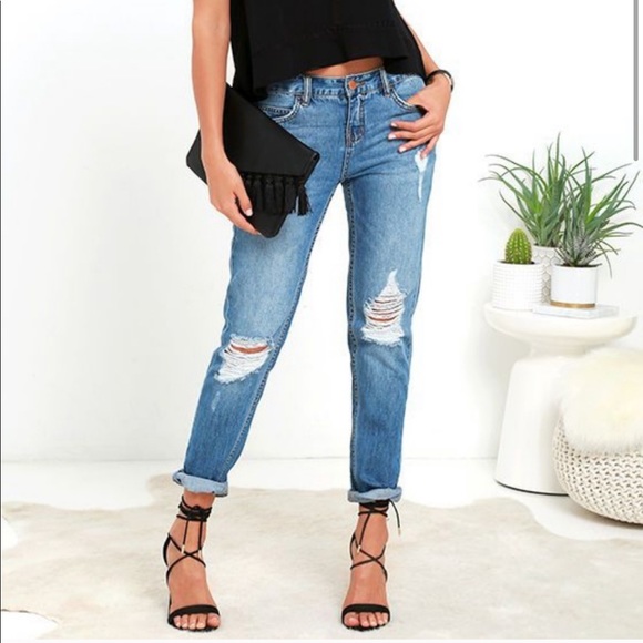 Lucky Brand Dylan Boyfriend Distressed 